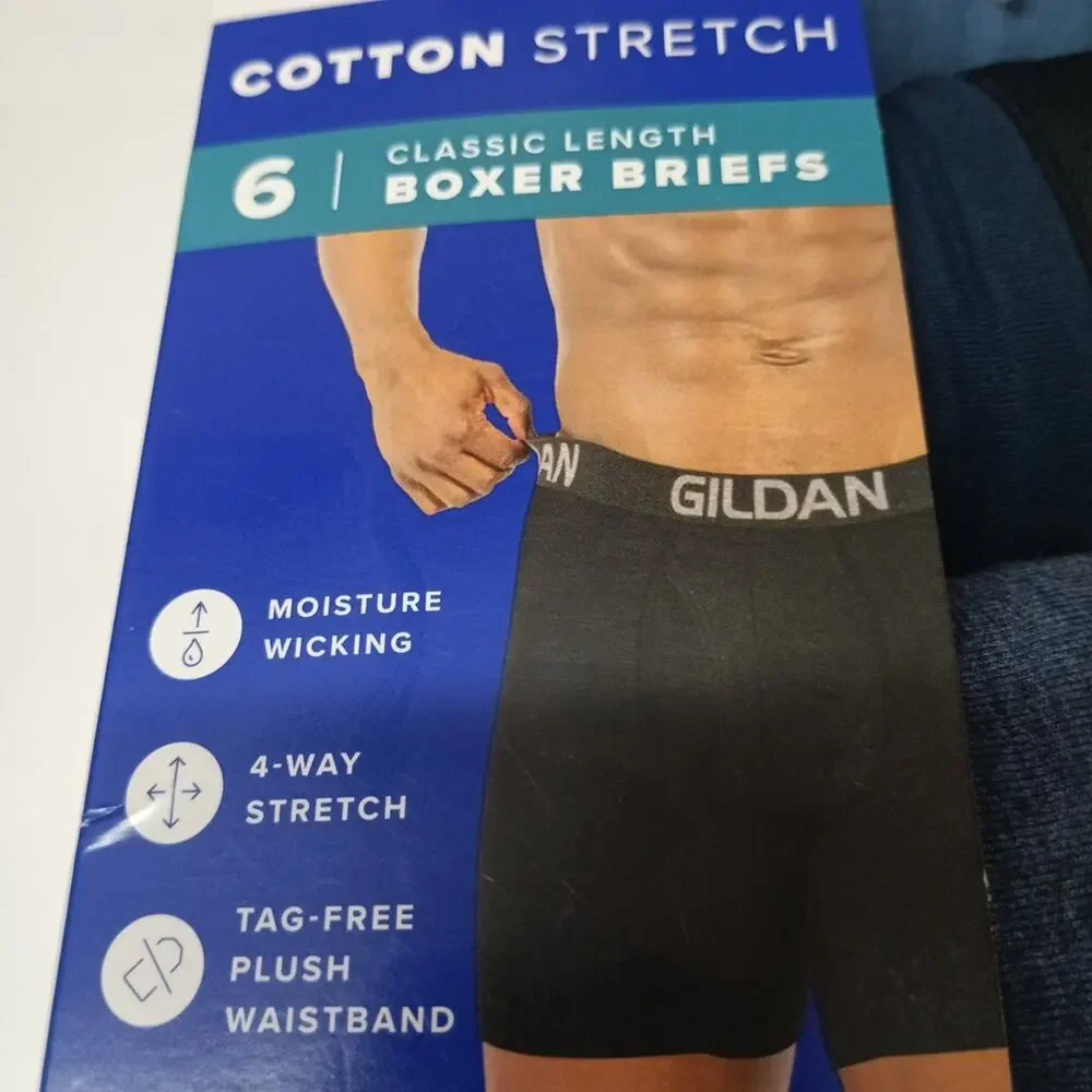 Gildan Select Boxer Briefs 6 Pack Men’s 2XL (40
